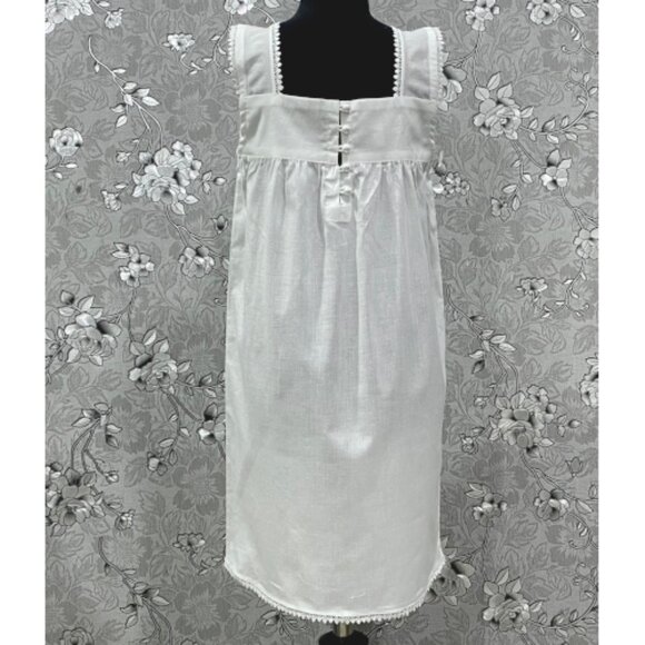 SoieRose Girls Victorian 100% Cotton Nightgown | Youth White Lace heirloom Dress - Picture 4 of 6